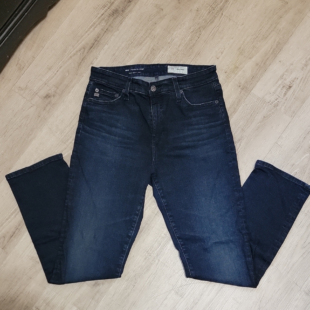 AG Adriano Goldschmied Mari High Rise Dark Indigo Jeans